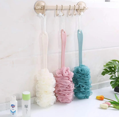 Long Handle Bath Loofah Body Scrubber – Deep Cleansing & Exfoliating Shower Brush